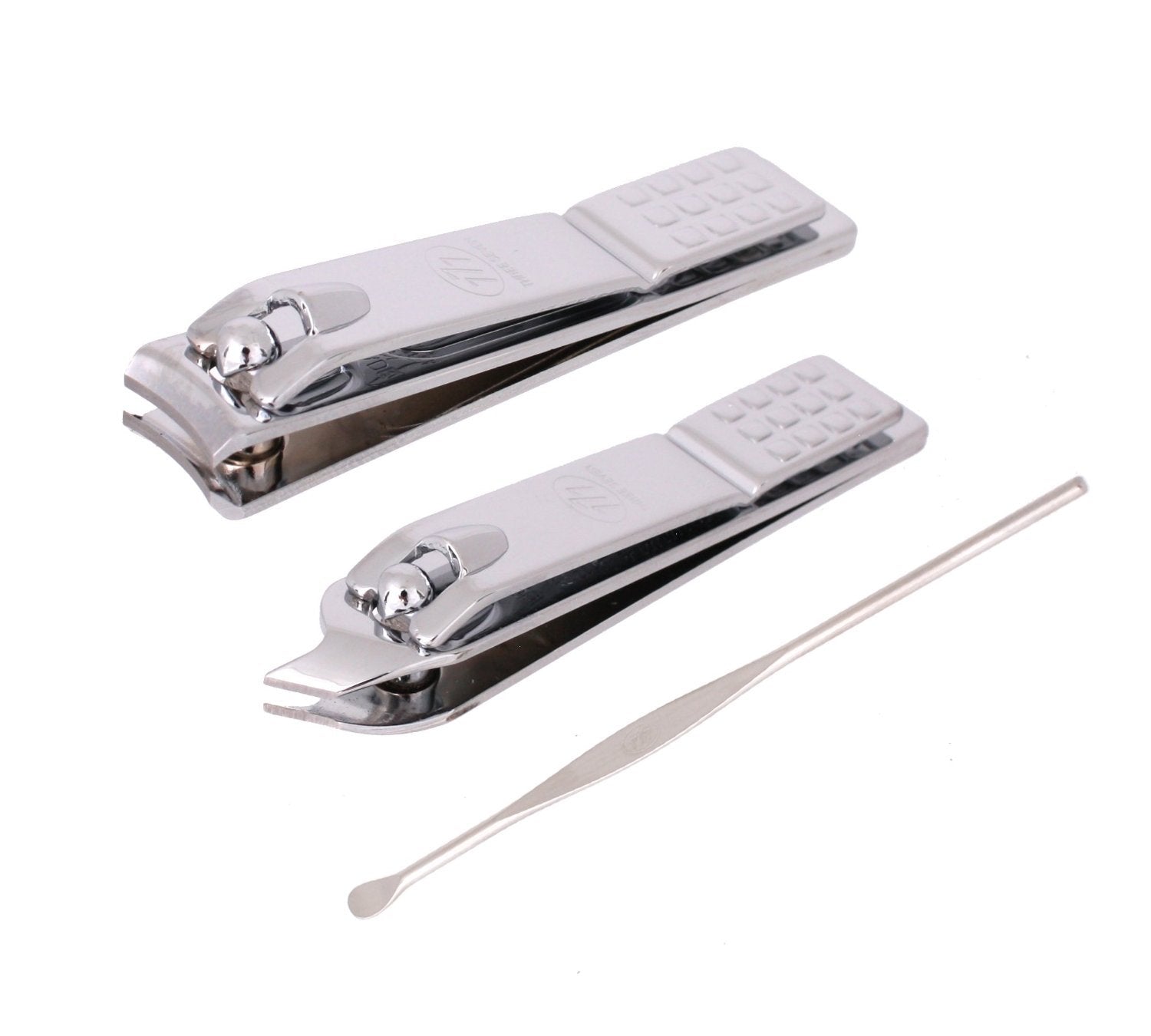 3-Piece, Silver : Three Seven 777 Travel Manicure Pedicure Grooming Kit Set,Stainless steel, (Total 3 PC, Model: TS-78C,Silver),Personal Nail care- Made in Korea